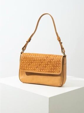 Noonday Collection Woven Flap Shoulder Bag in Tan